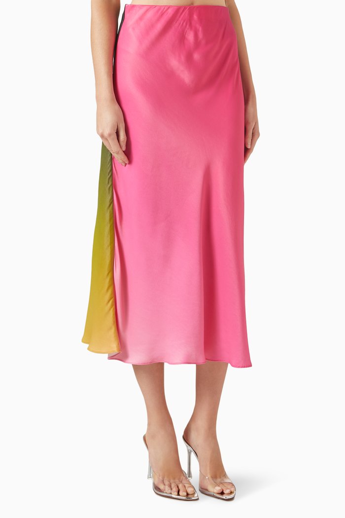 

Slip Midi Skirt in Viscose, Multicolour
