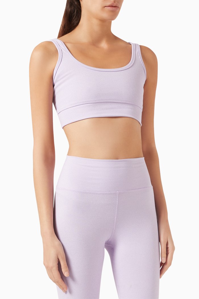 

Ellie Ribbed Bra, Purple