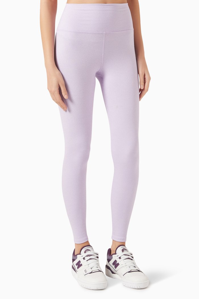 

Venice Ribbed Leggings, Purple