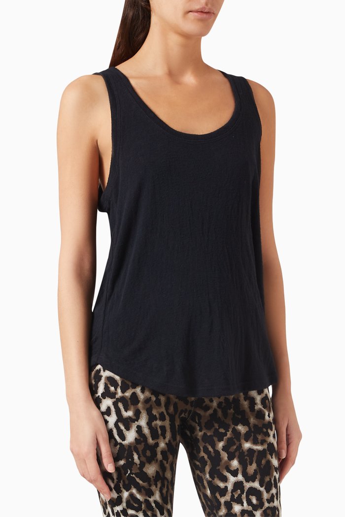 

Jesse Tank Top in Slub-jersey, Black