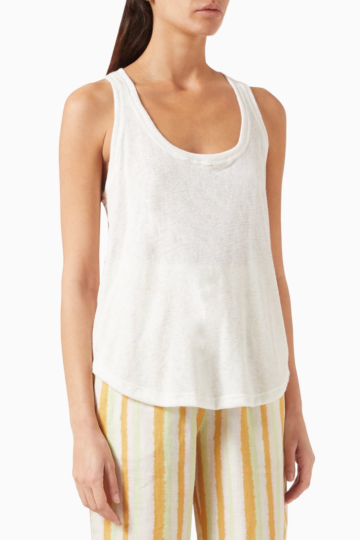 

Jesse Tank Top in Slub-jersey, White