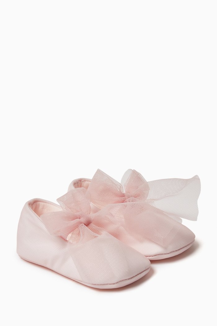 

Bow-embellished Pre-walker Shoes, Pink