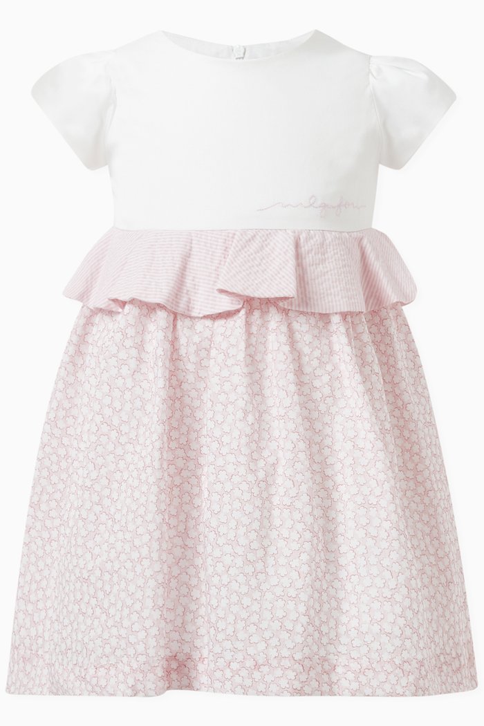 

Floral Dress in Cotton, Pink