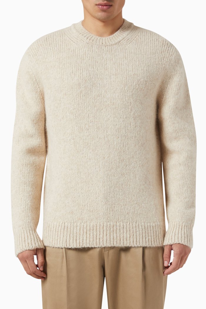 

Crewneck Sweater in Alpaca Wool-blend, Neutral
