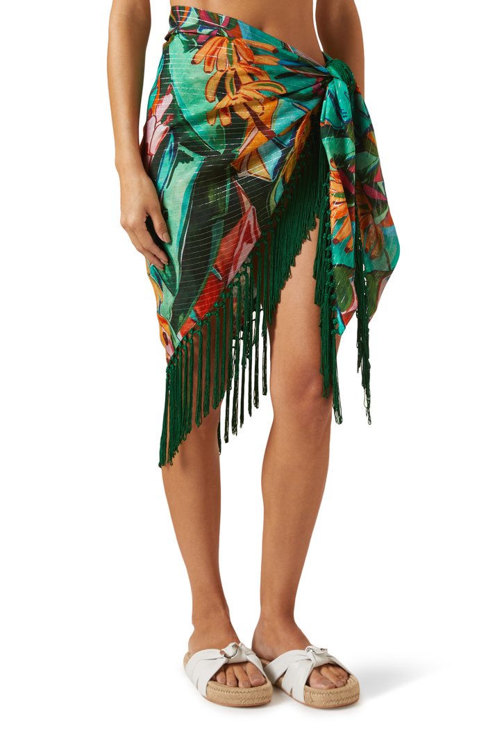 

Banana Floral Sarong in Modal, Multicolour