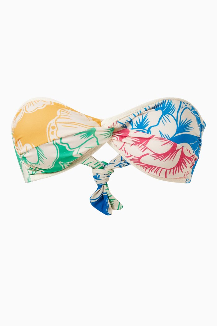 

Tropical Chita Bikini Bustie in Stretch Nylon, Multicolour