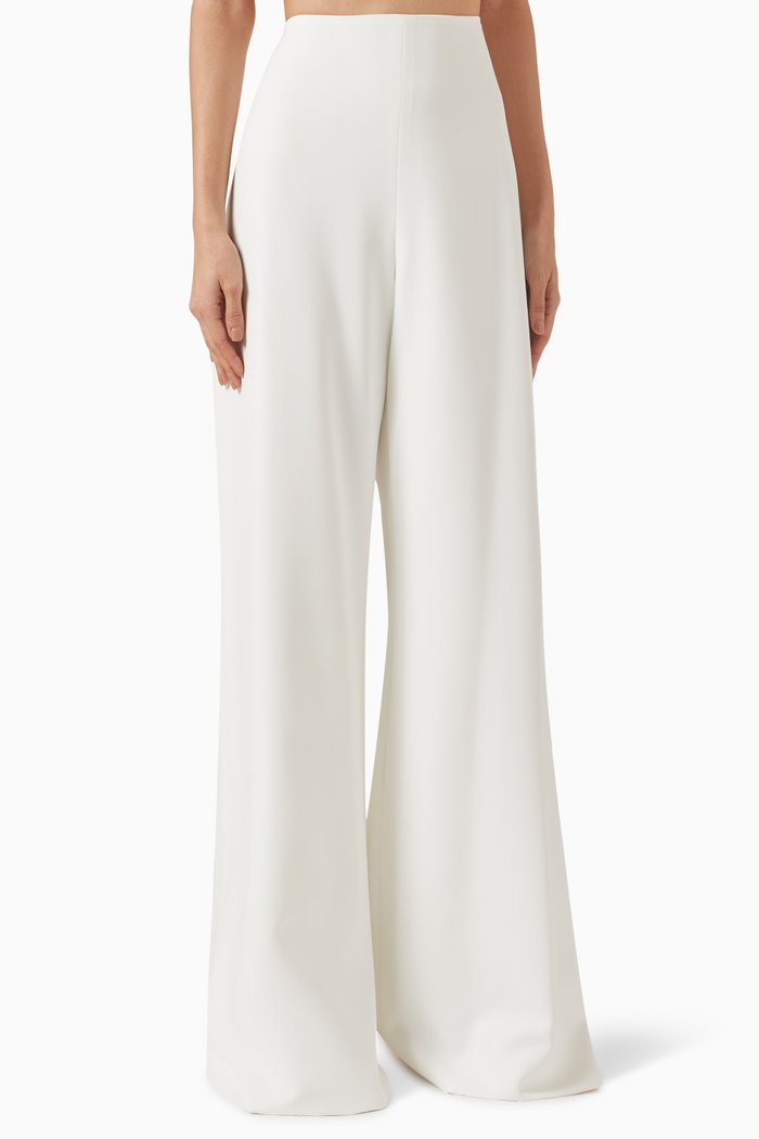 

Wide-leg Pants in Crepe, White