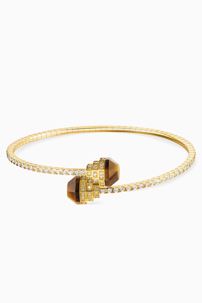 

Azm Turath Tiger Eye Bangle in 18kt Gold, Yellow