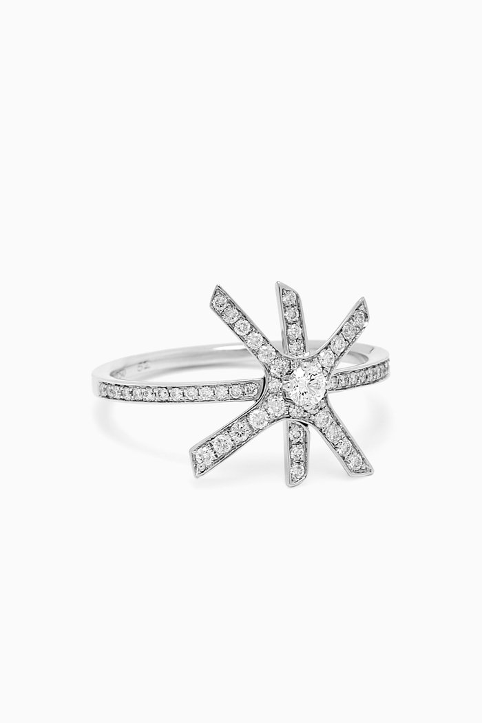 

Small Daw Diamond Ring in 18kt White Gold, Silver