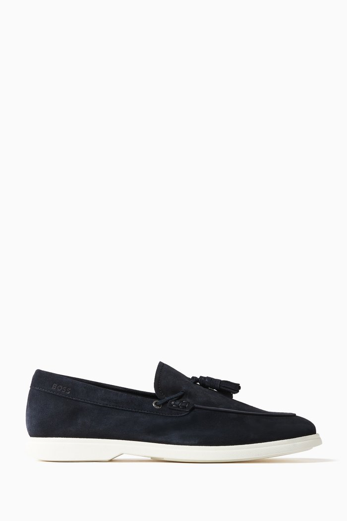 

Tassel Loafers in Suede, Blue