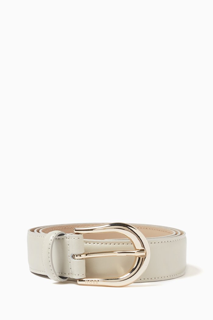 

Logo-engraved Belt in Italian-leather, Neutral
