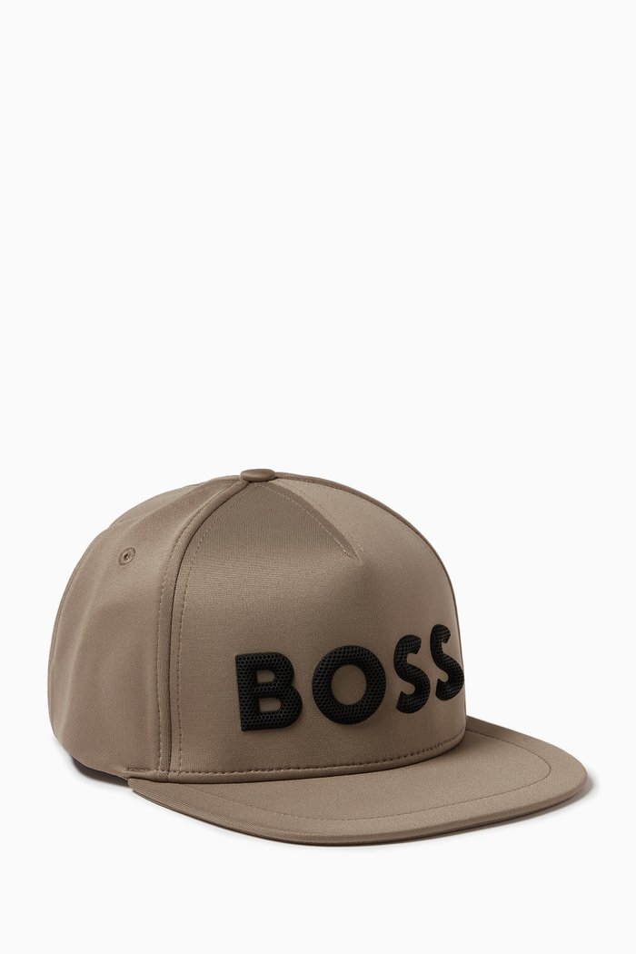 Honeycomb Logo Cap in Single-jersey, Green