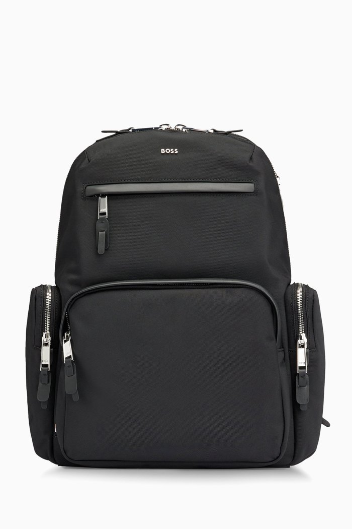

Highway Structured Backpack in Nylon, Black
