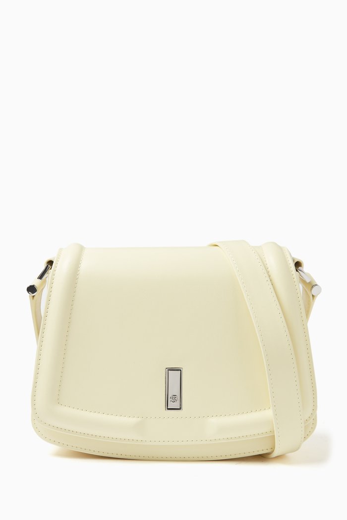 

Ariell Saddle Bag in Leather, Yellow