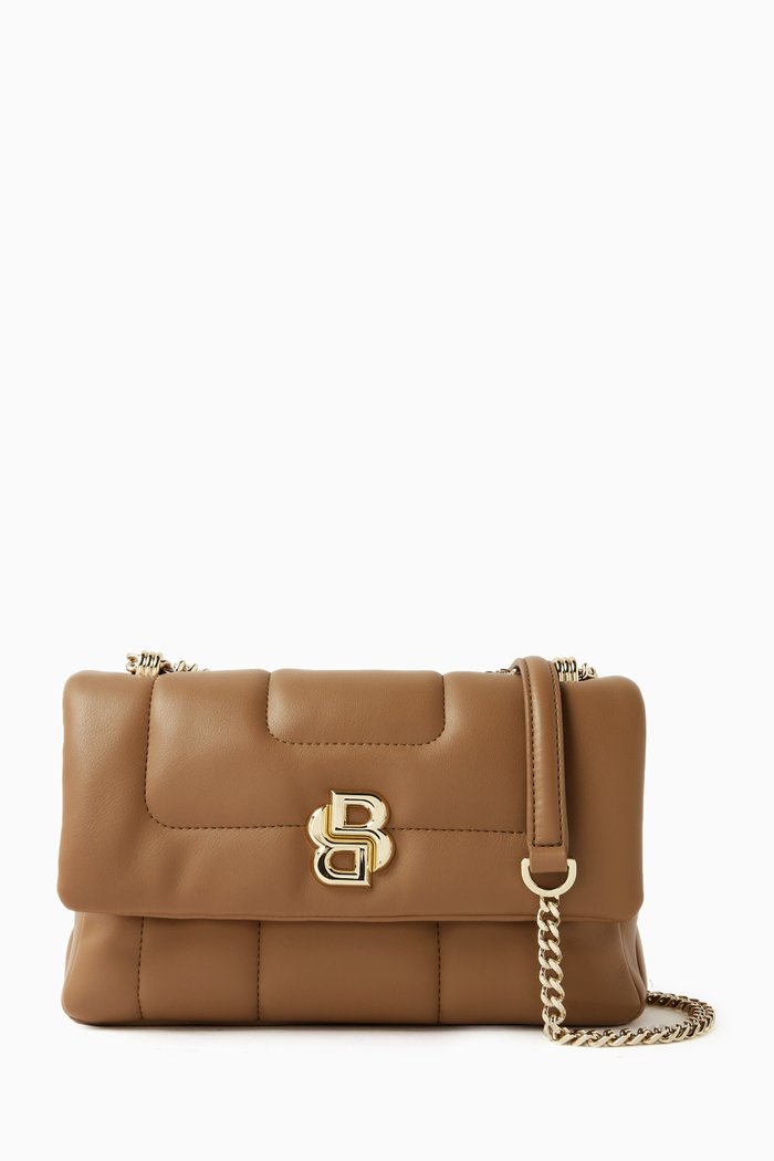 

Medium Icon Shoulder Bag in Faux Leather, Neutral