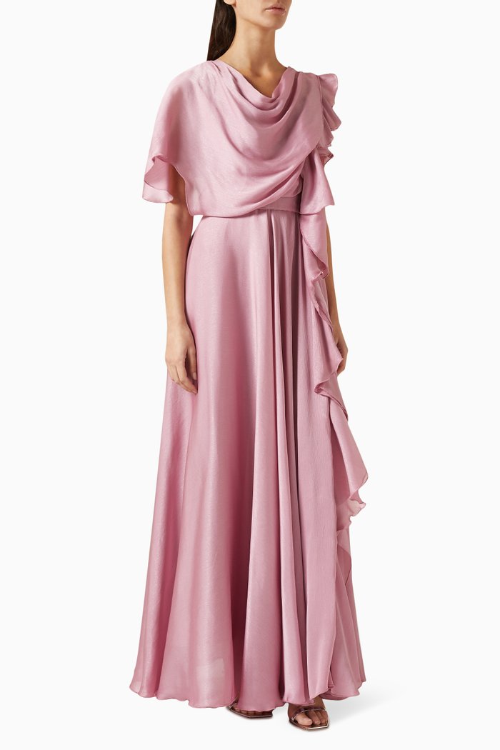 

Draped Maxi Dress, Pink