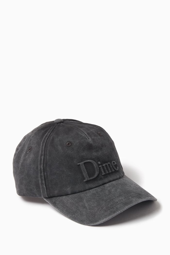 

Classic Embossed Uniform Cap in Cotton Canvas, Grey