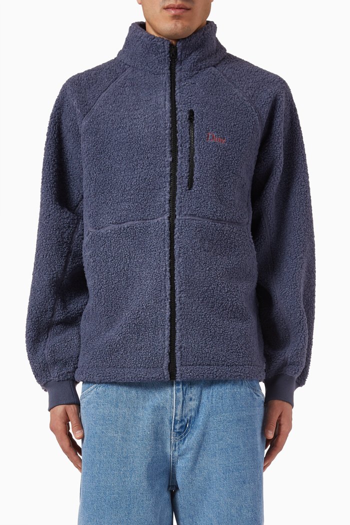 

Polar Zip Jacket in Sherpa, Grey