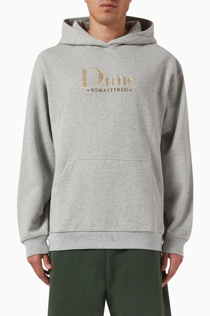 

Classic Remastered Hoodie in Cotton, Grey