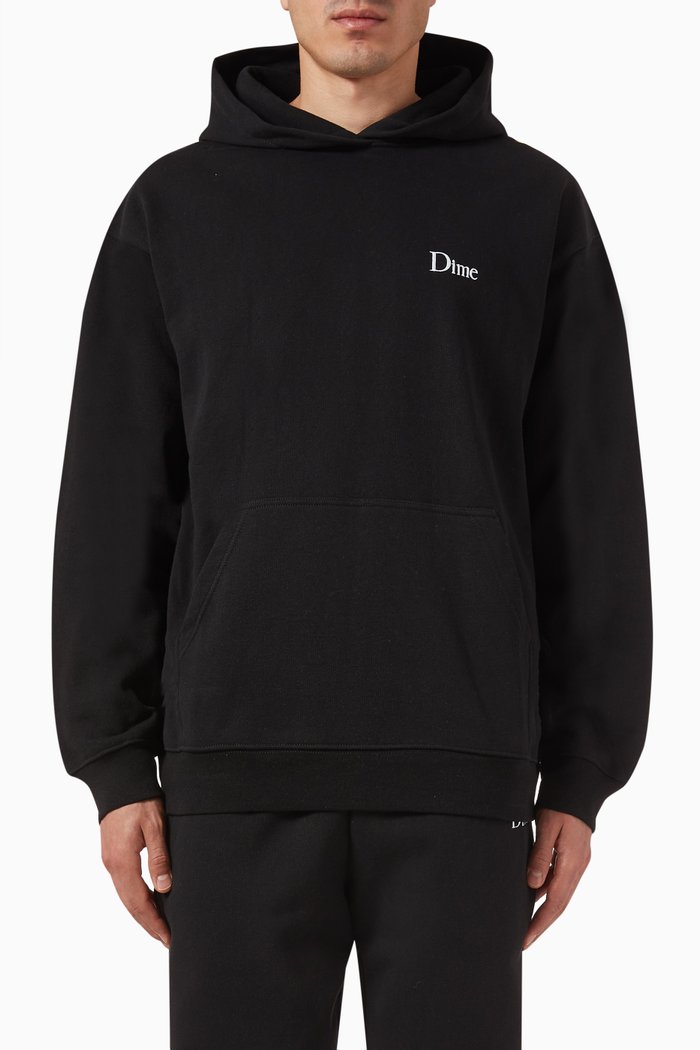 

Classic Small Logo Hoodie in Cotton, Black