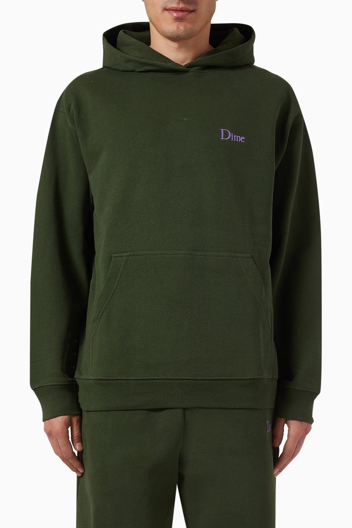 

Classic Small Logo Hoodie in Cotton, Green