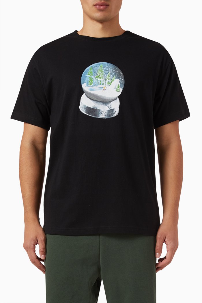 Snow Globe T-shirt in Cotton-jersey, Black
