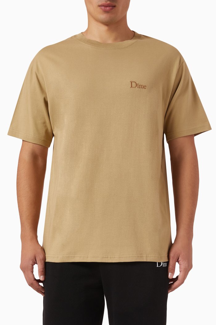 

Classic Small Logo T-shirt in Cotton, Brown
