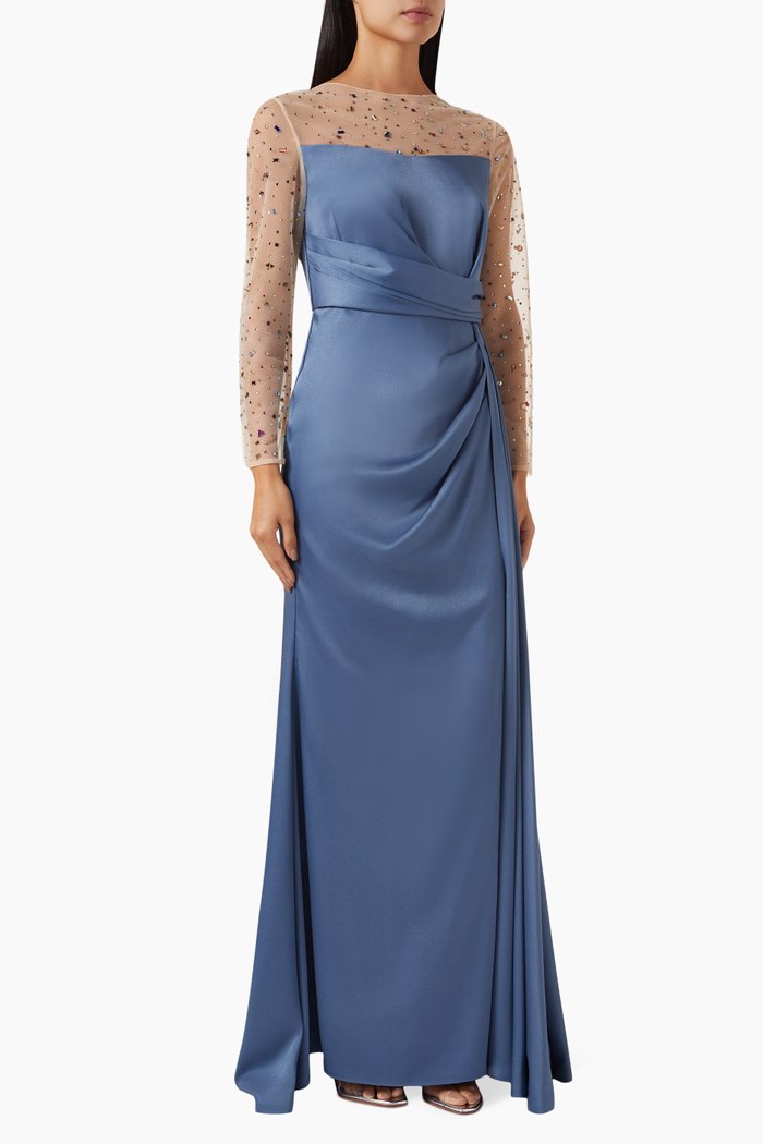 

Embellished Maxi Dress, Blue
