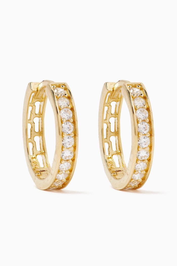 

Auriel Crystal Hoops in 18kt Gold