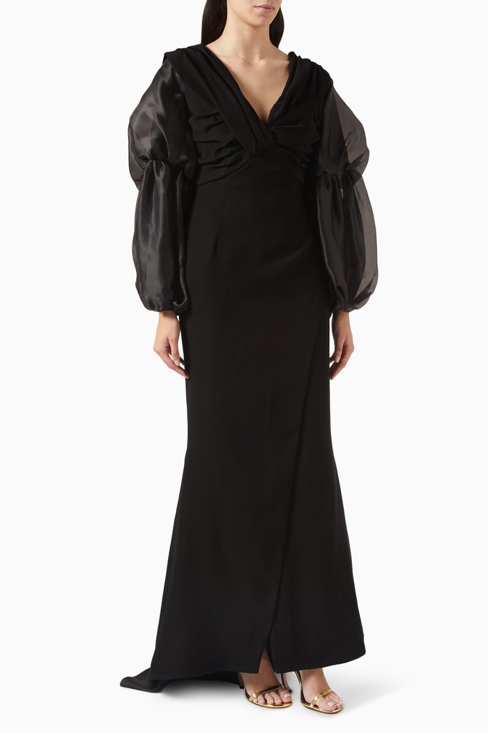 

Off-shoulder Maxi Dress, Black