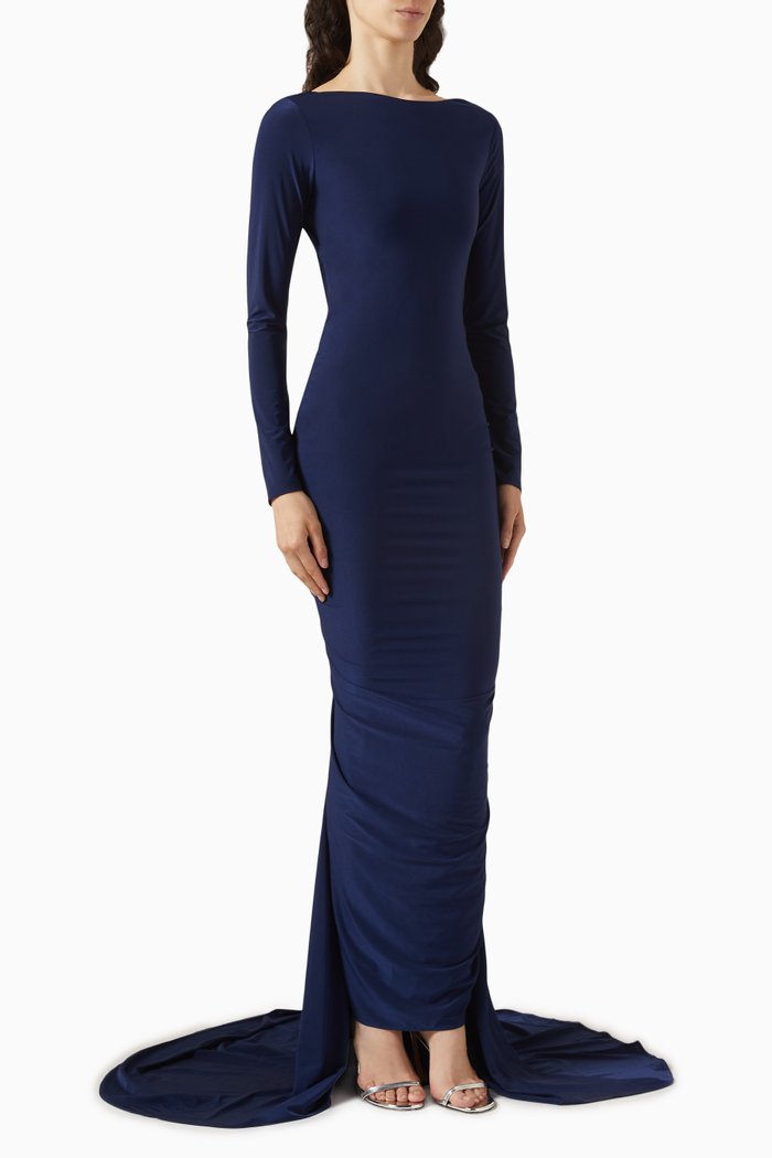 

Cora Gown in Jersey, Blue