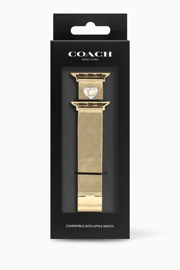 

Apple Watch® Strap in Stainless Steel Mesh, Gold