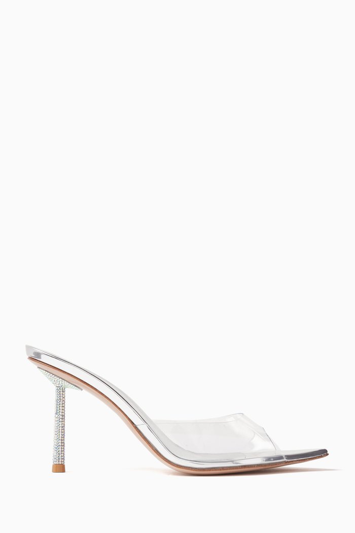 

Sandalo Bella 80 Mules in PVC & Leather, Silver