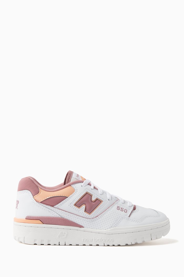 

550 Low-top Sneakers in Leather, Pink