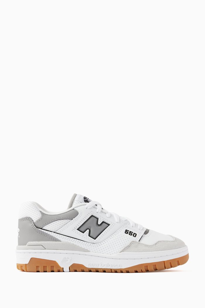 BB550 Y2K Low-top Sneakers in Leather, Grey