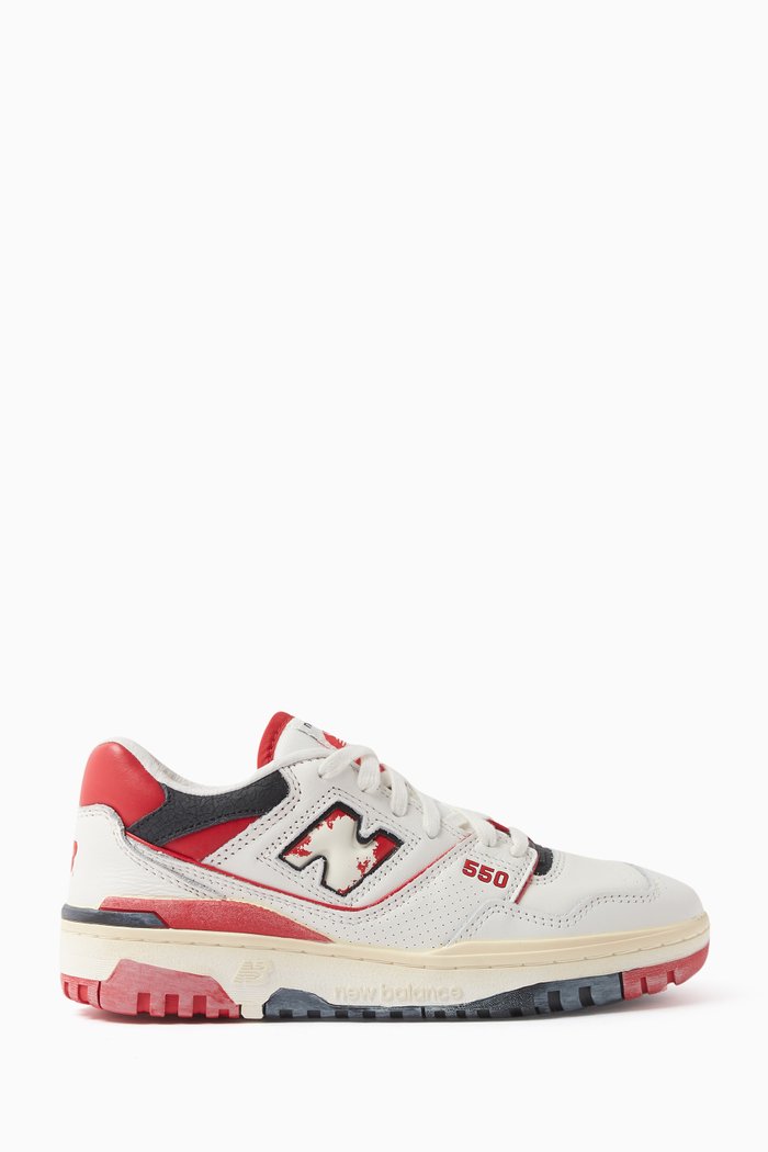 

550 Vintage Low-top Sneakers in Leather, Red