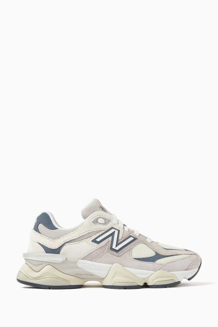 

9060 Low-top Sneakers in Leather & Mesh, Neutral