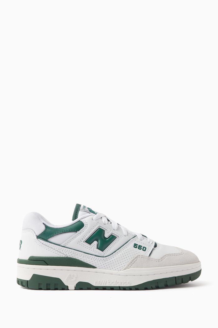 

550 Core Low-top Sneakers in Leather, Green