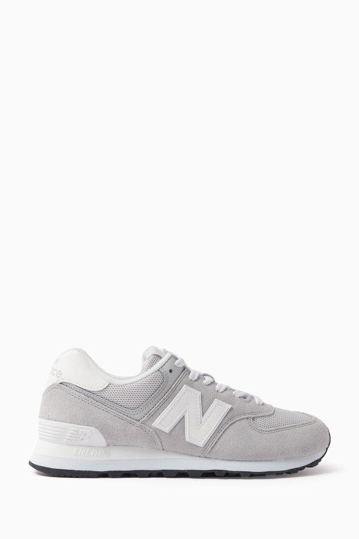 

574 Low-top Sneakers in Suede & Mesh, Grey