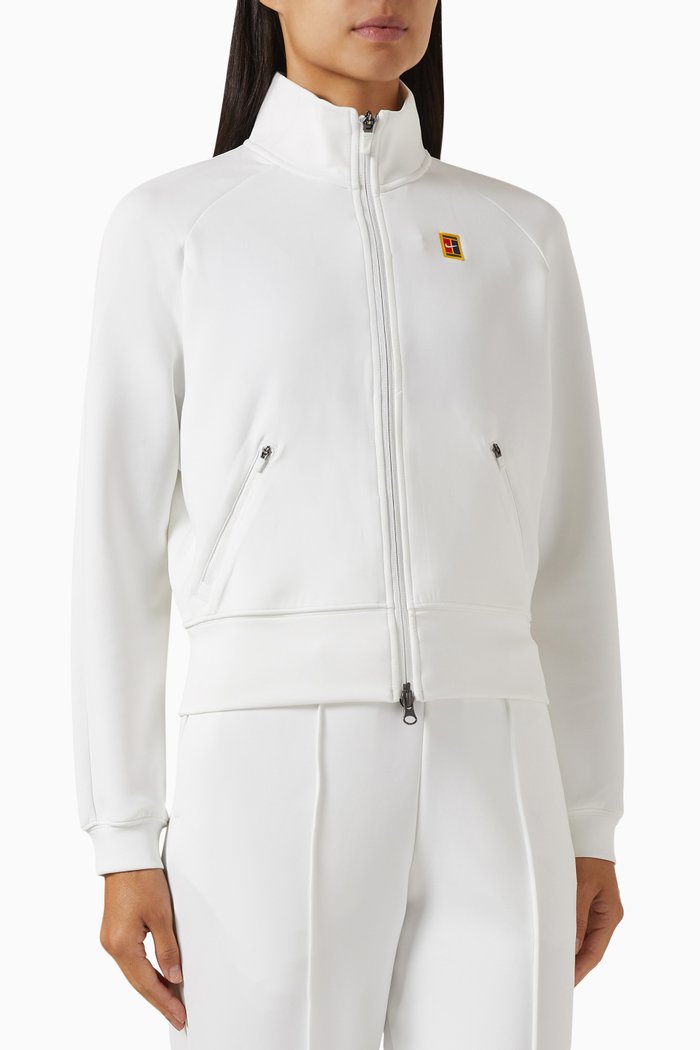 Full-zip Tennis Jacket, White