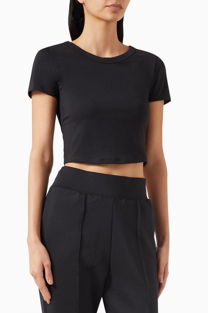 

Dri-Fit Short Sleeved Crop Top, Black