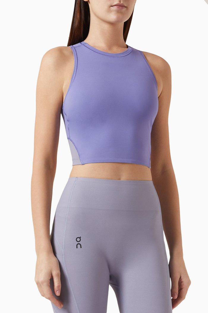 

Movement Crop Top in Recycled Polyamide, Blue