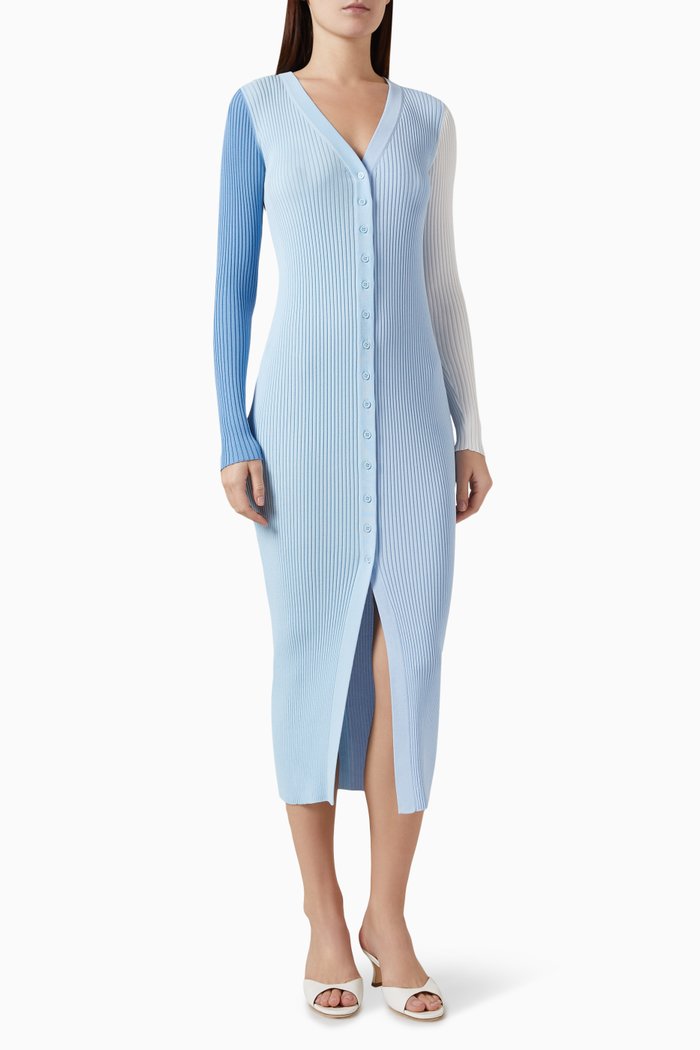 

Shoko Long Cardigan in Viscose-knit, Blue
