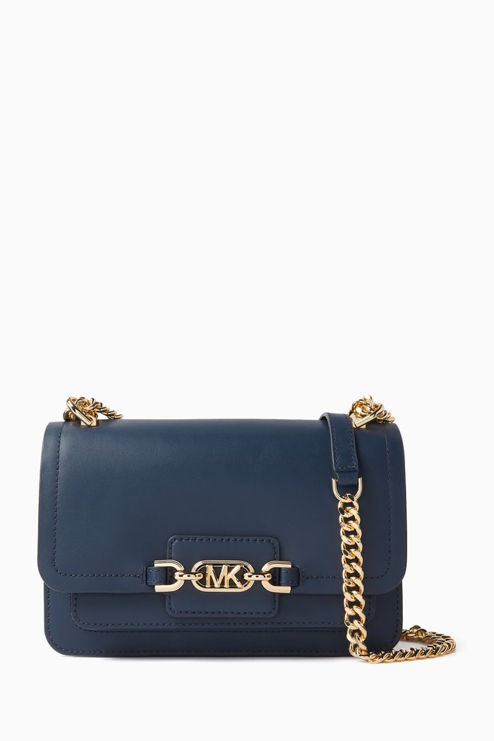 

Large Heather Shoulder Bag in Leather, Blue