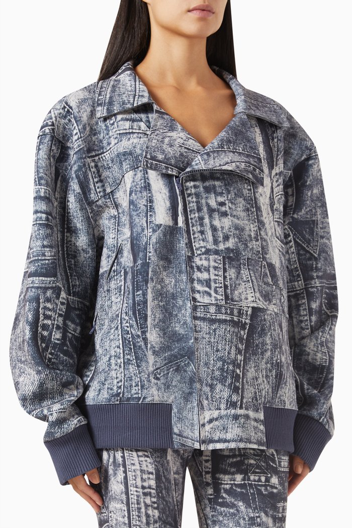Moto Oversized Jacket, Grey