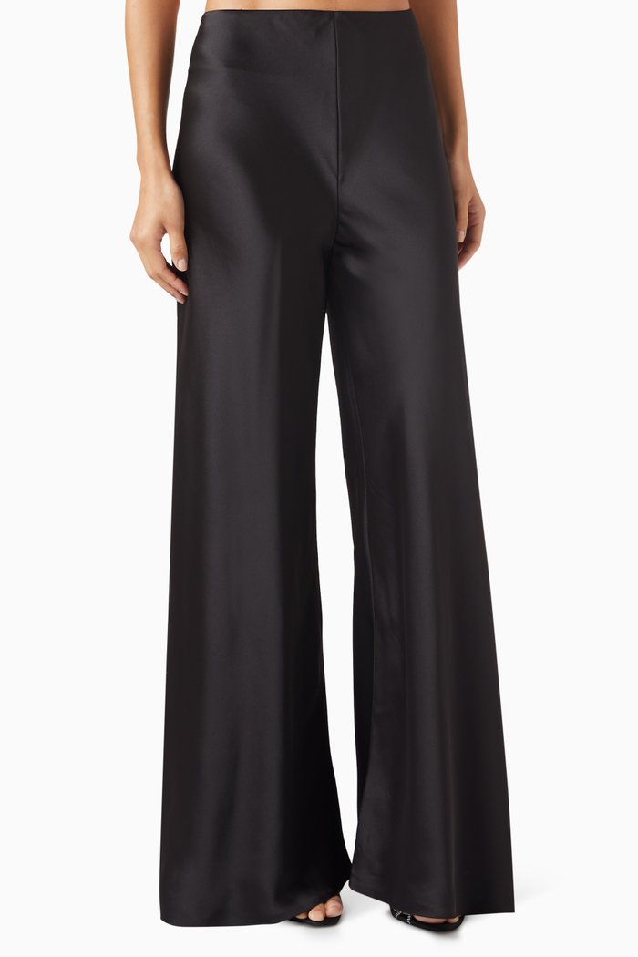 

Bias Elephant Pants in Satin, Black