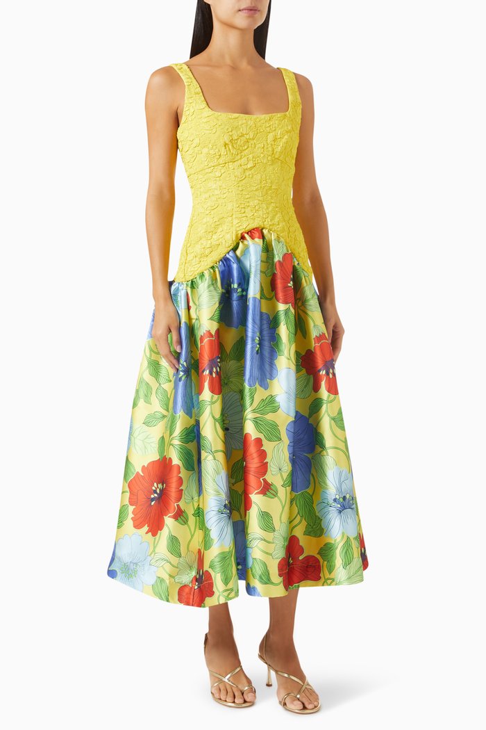 

Verna Floral Maxi Dress, Yellow