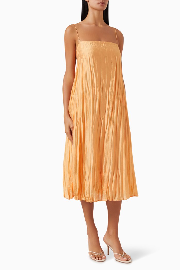 

Ola Midi Dress in Tencel-blend, Orange