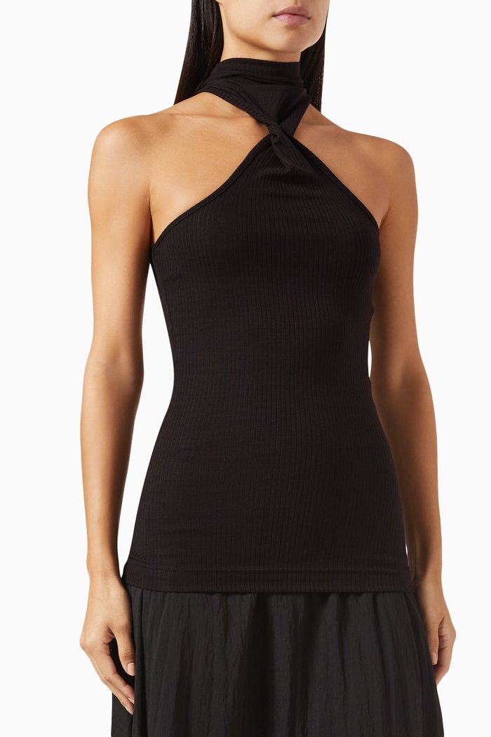 

Sphynx Vest Top in Stretch Tencel™, Black