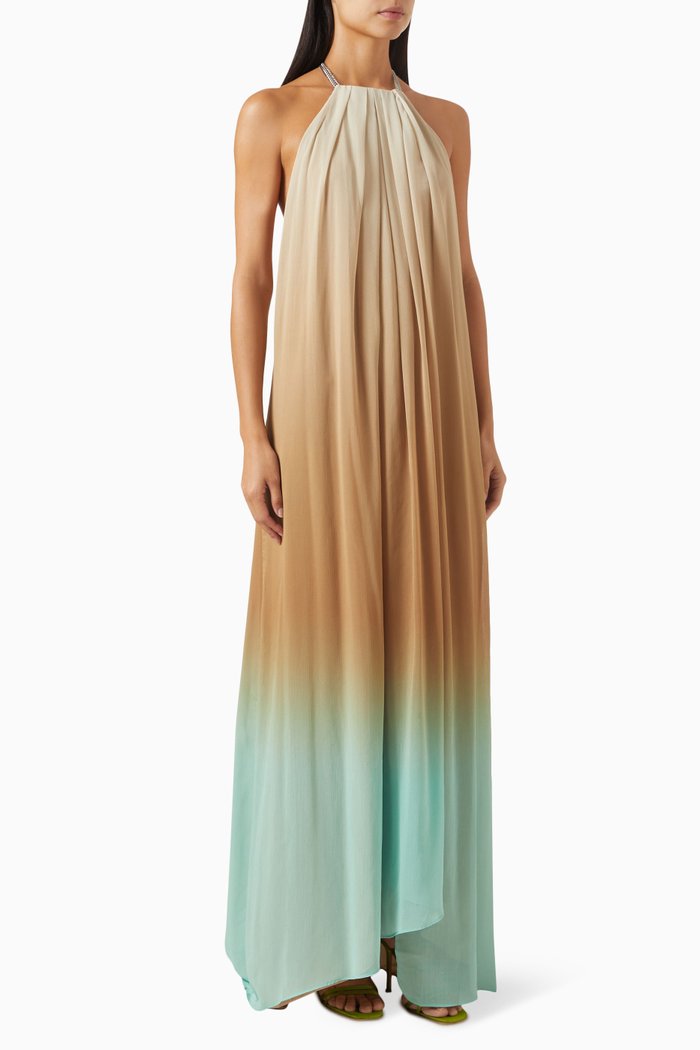 

Positano Maxi Dress in Chiffon, Brown